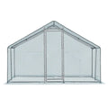 10 X 10 Ft Large Metal Chicken Coop, Walk-in Poultry Cage Chicken Hen Run House With Waterproof Cover, Rabbits Cats Dogs Farm Pen For Outdoor Backyard Farm Garden(SAME AS09877689)
