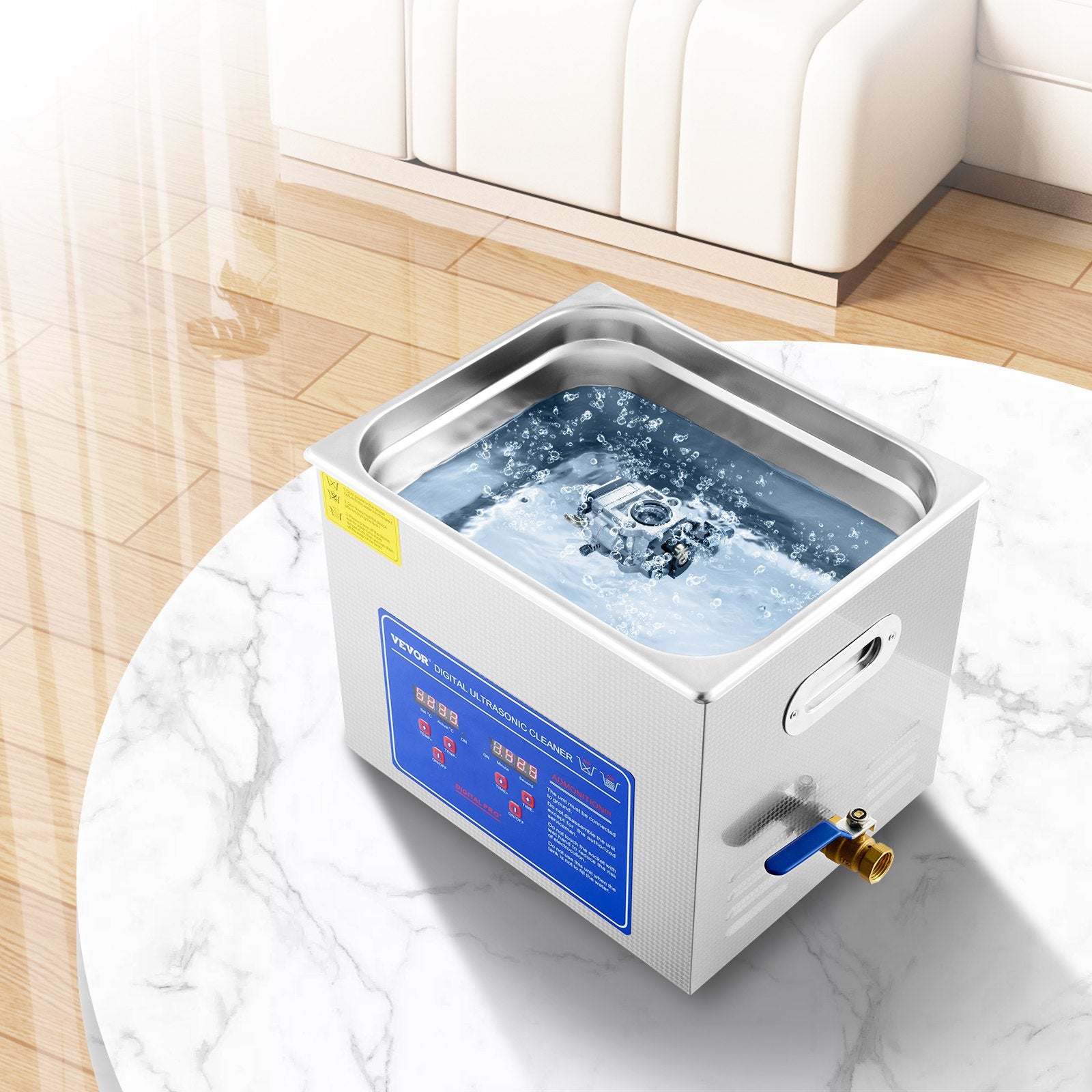 Professional Ultrasonic Cleaner, 10L Ultrasonic Jewelry Cleaner With Digital Timer & Heater, Stainless Steel Industrial SonicCleaner 40kHz For Glasses, Watches, Rings, Small Parts