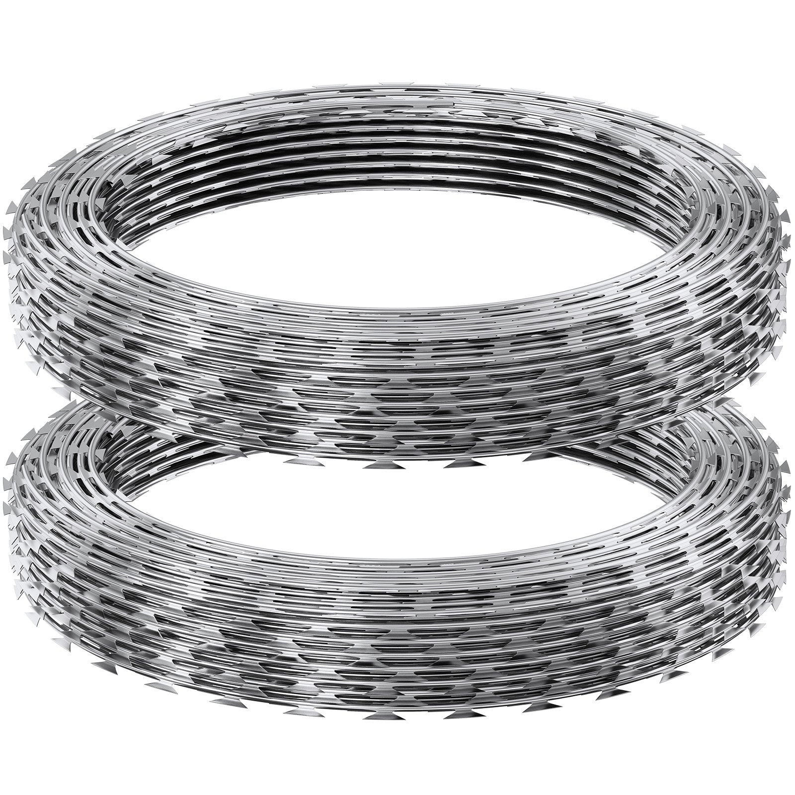 Razor Wires, 98 Ft Razor Barbed Wire, 2 Rolls Razor Wire Fencing Razor Fence, Razor Ribbon Barbed Wire Galvanized Razor Wire Fence, Rolls Razor For Garden