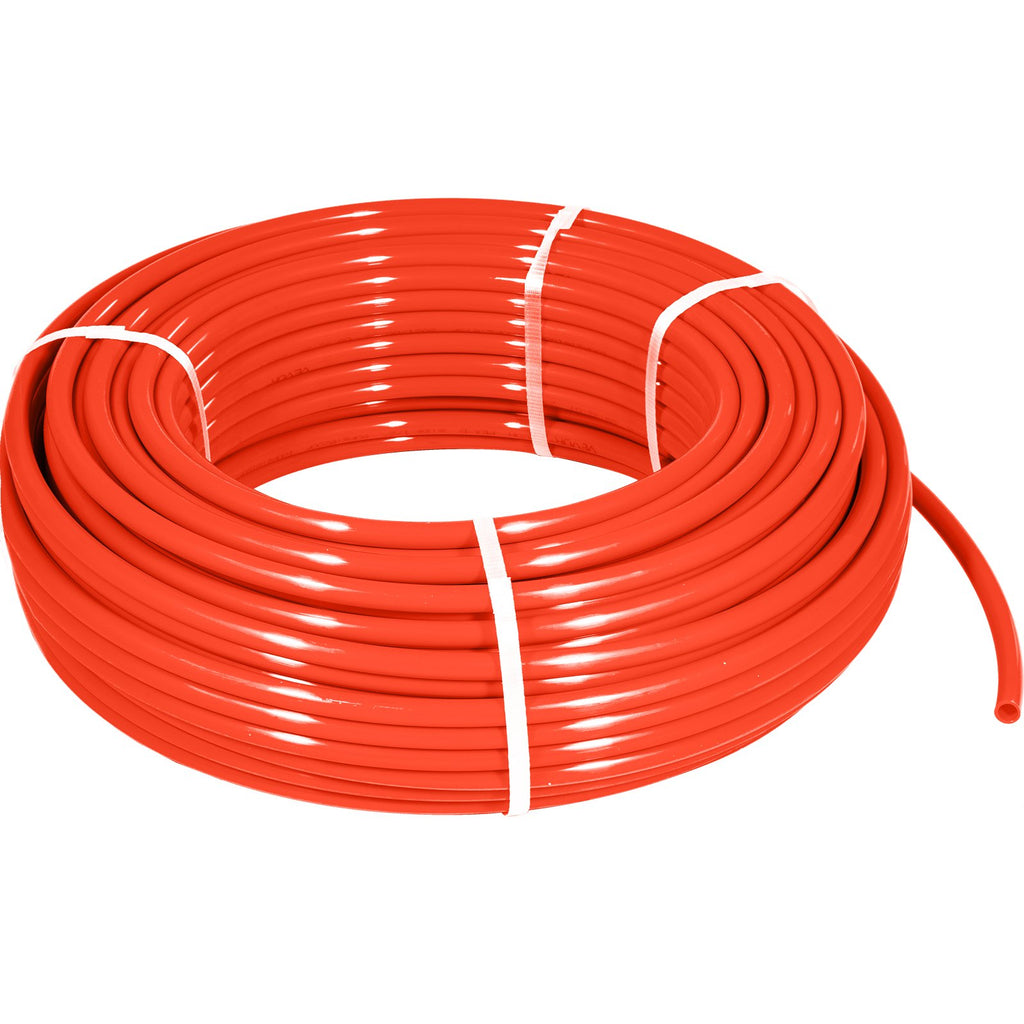 Oxygen Barrier   300 Feet Tube Coil EVOH PEX-B Pipe, For Residential Commercial Radiant Floor Heating, Red