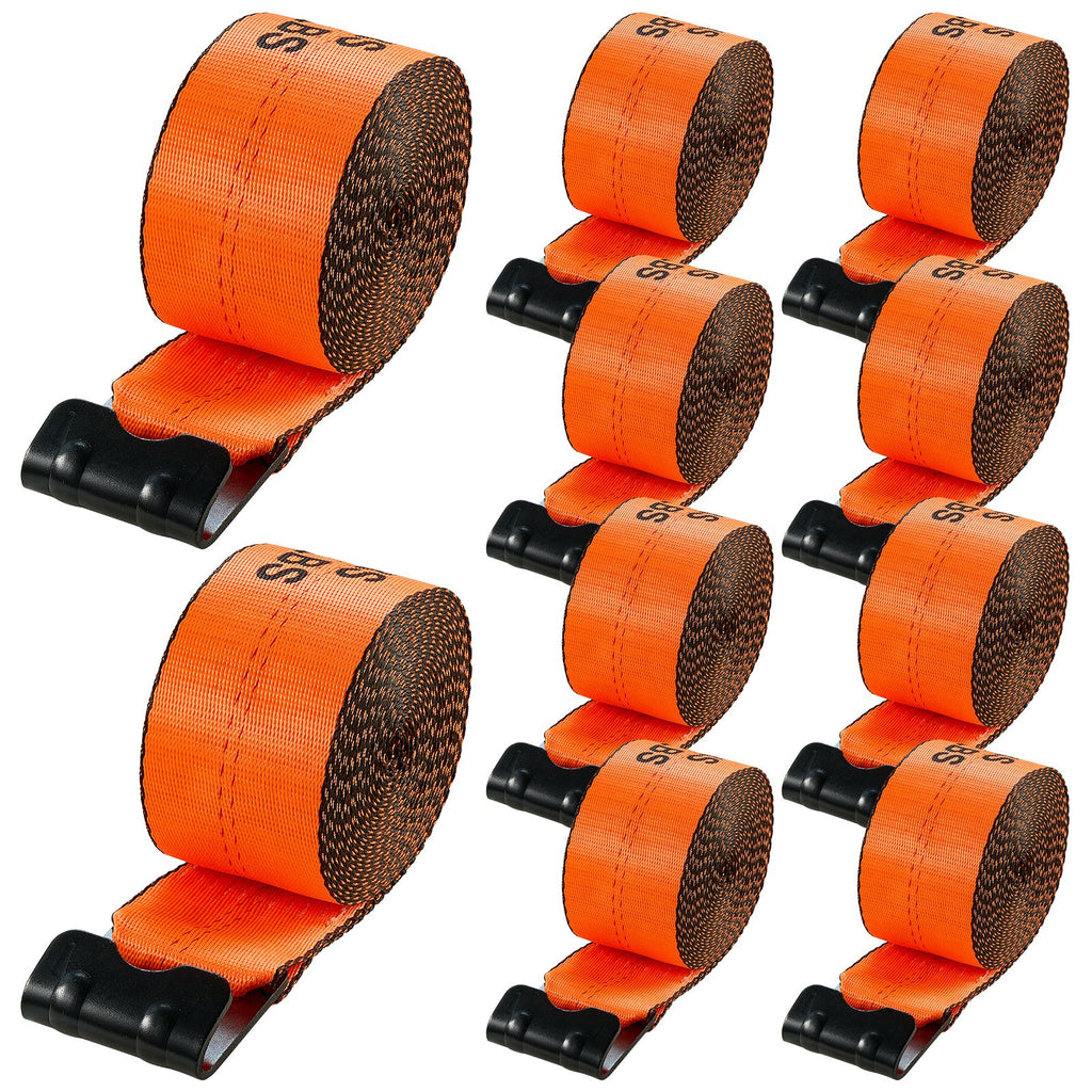 Winch Straps Truck Straps 4 In X 30 Ft With Flat Hook For Towing 10 Pack