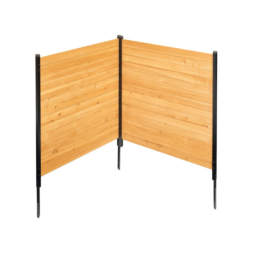 Wooden Privacy Fence 2 Panels Solid Air Conditioner Fence 38' W X 42' L
