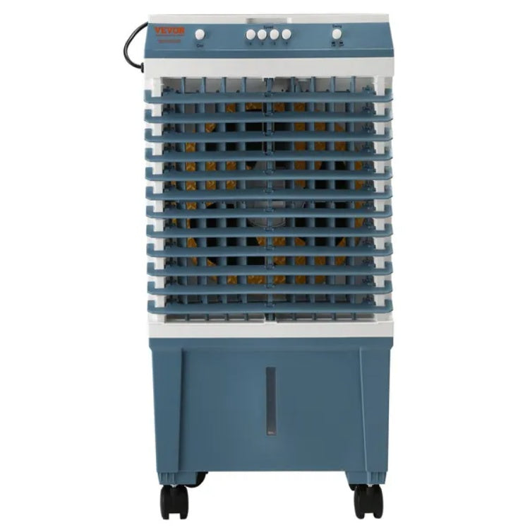 Evaporative Air Cooler, Oscillating Swamp Cooler With Adjustable 3 Speeds, Portable Air Cooler For Indoor Outdoor Use