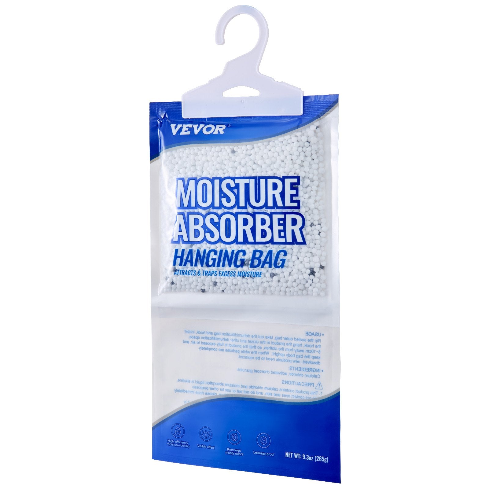 HangingMoisture Absorber, 9.3 Oz Hanging Closet Dehumidifier Bags 10 Packs, Fragrance FreeMoisture Bags In Wardrobes, Bedrooms, Bathrooms
