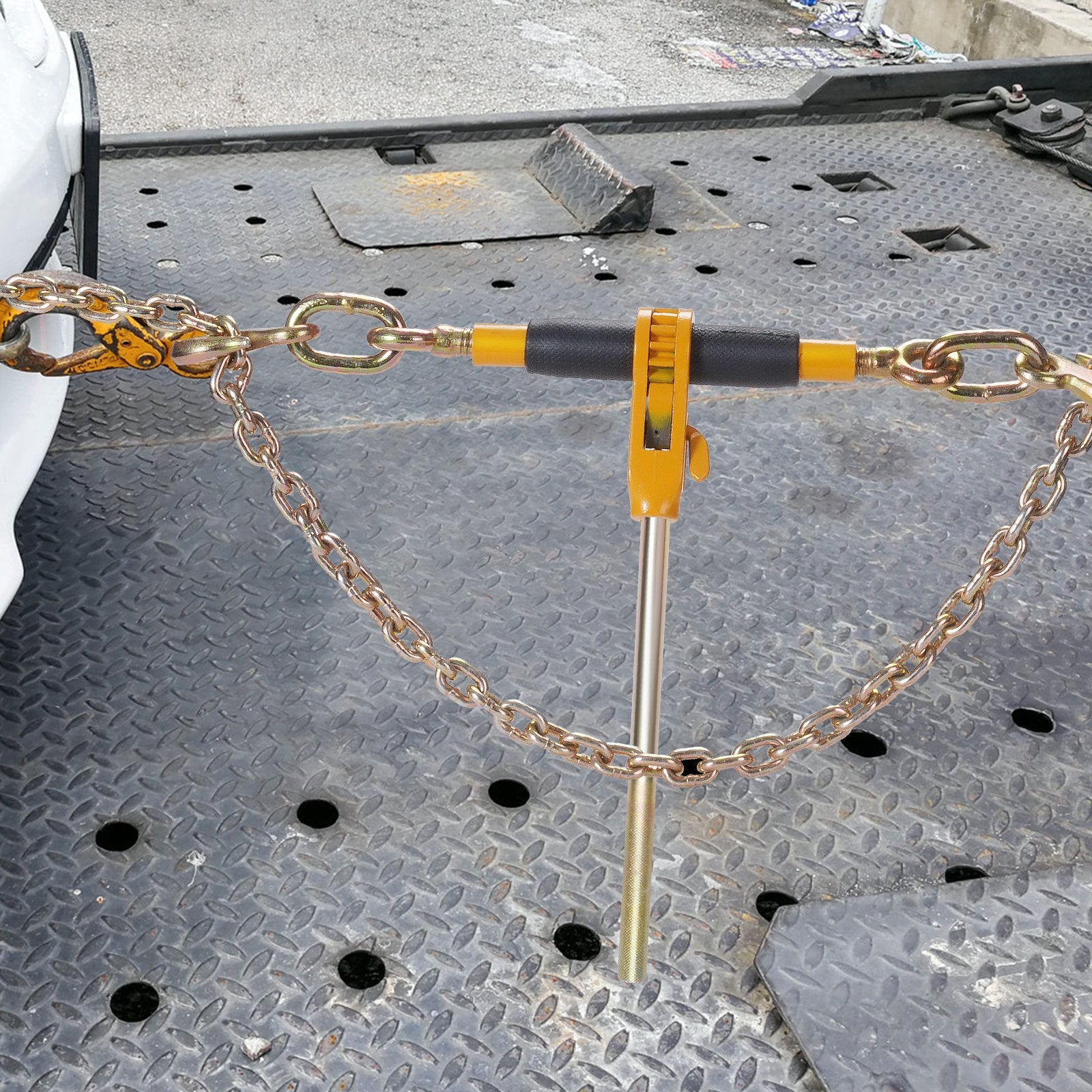 Ratchet Chain Binder, 5'16'-3'8' Heavy Duty Load Binders, With G80 Hooks 7,100 Lbs Secure Load Limit, Labor-saving Anti-skid Handle, Tie Down Hauling Chain Binders For Flatbed Truck Trailer, 4 P