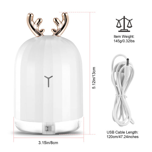 1Pc 220ml Cool Mist Humidifier Ultrasonic Air Diffuser Atomizer With 7 Color Breathing Lights Auto Off Office Home Yoga
