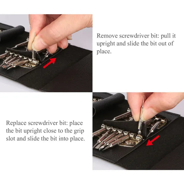 25 In 1 Multipurpose Precision Screwdriver Wallet Kit Repair Tools