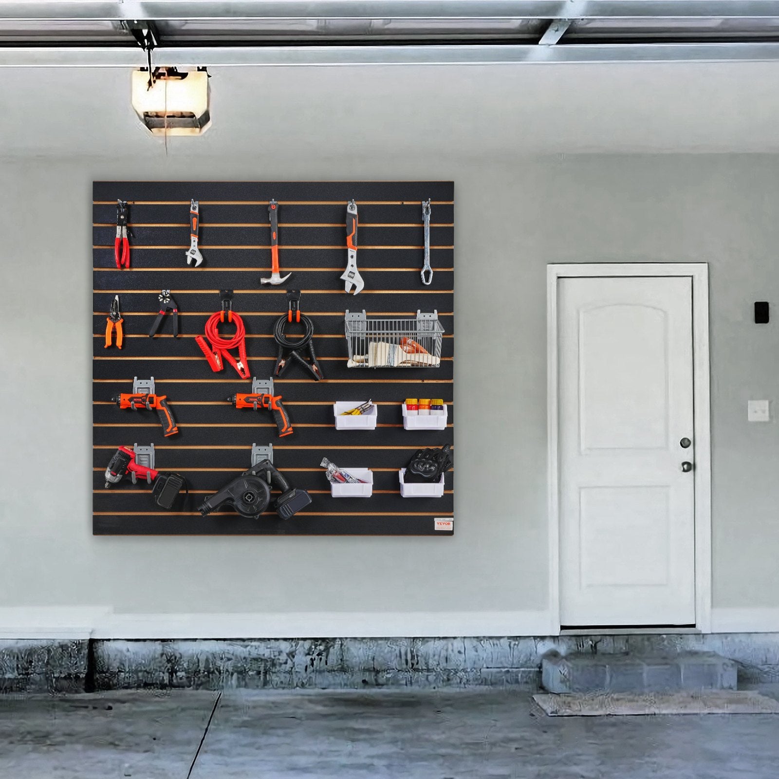 Slatwall Panels, 4 Ft X 2 Ft Black Garage Wall Panels , Heavy Duty Garage Wall Organizer Panels Display For Retail Store, Garage Wall, And Craft Storage Organization