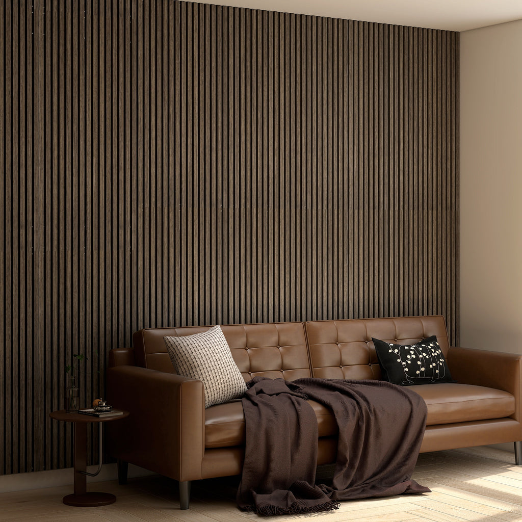 47" X 24" Wood Panels For Wall, 4 Pack Acoustic Panels, Sound Absorbing Slat Wall For Wall Decor, Home, Walnut