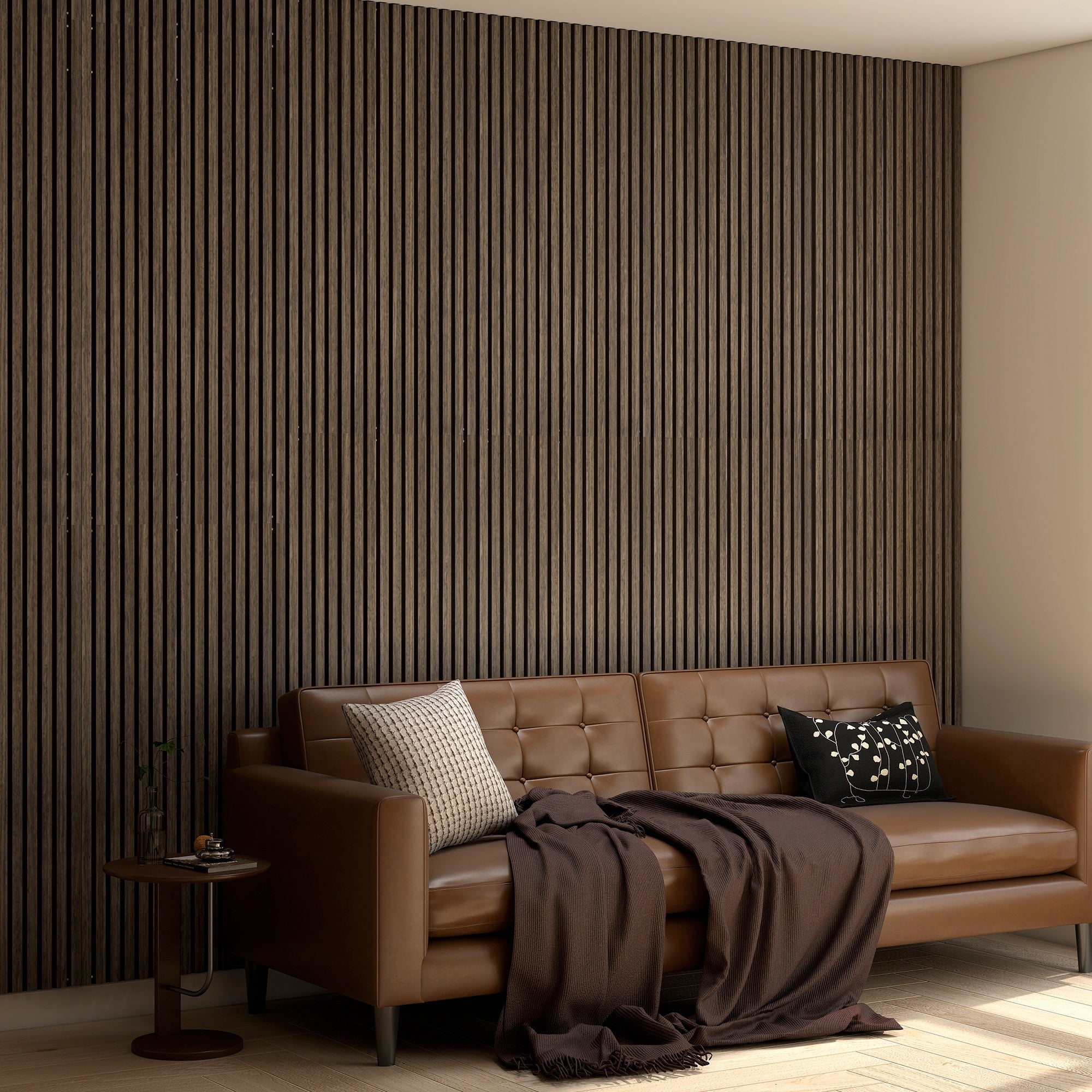 47" X 24" Wood Panels For Wall, 4 Pack Acoustic Panels, Sound Absorbing Slat Wall For Wall Decor, Home, Walnut