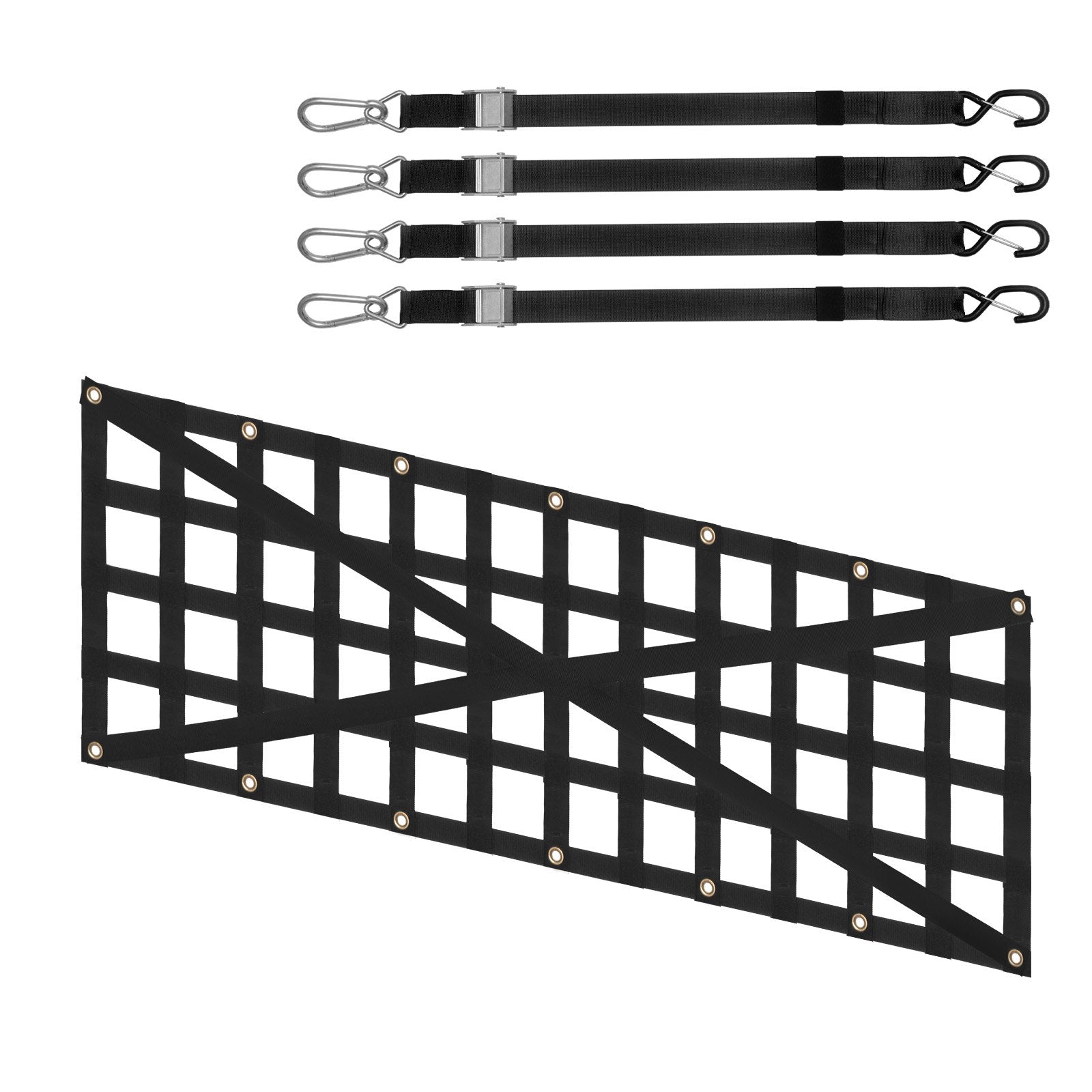 Tailgate Net Pickup Truck Tailgate Net 54" X 18" Adjustable Cross Design