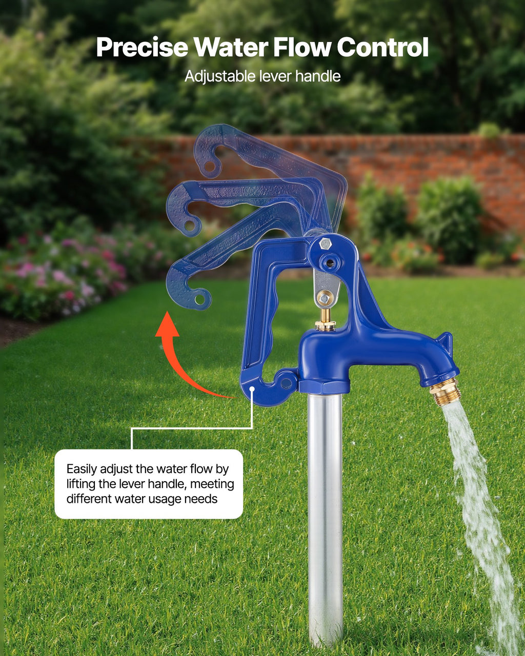 Frost Proof Yard Hydrant, 3.22FT Freeze-Proof Outdoor Faucet With 12" Bury Depth, 3/4" NPT Pipe Connection & 3/4" NH Hose Coupling, No Lead Freezeless Hydrant For Yard Garden Farm Irrigation