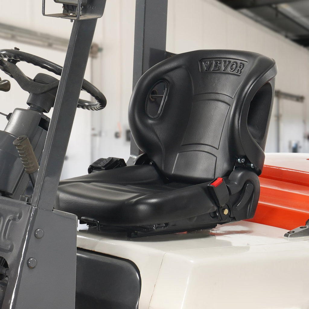 Universal Forklift Seat,Tractor Seat With Adjustable Angle Back, Micro Switch And Seatbelt,Wrap-around Forklift Seat For Tractor Loader Excavator
