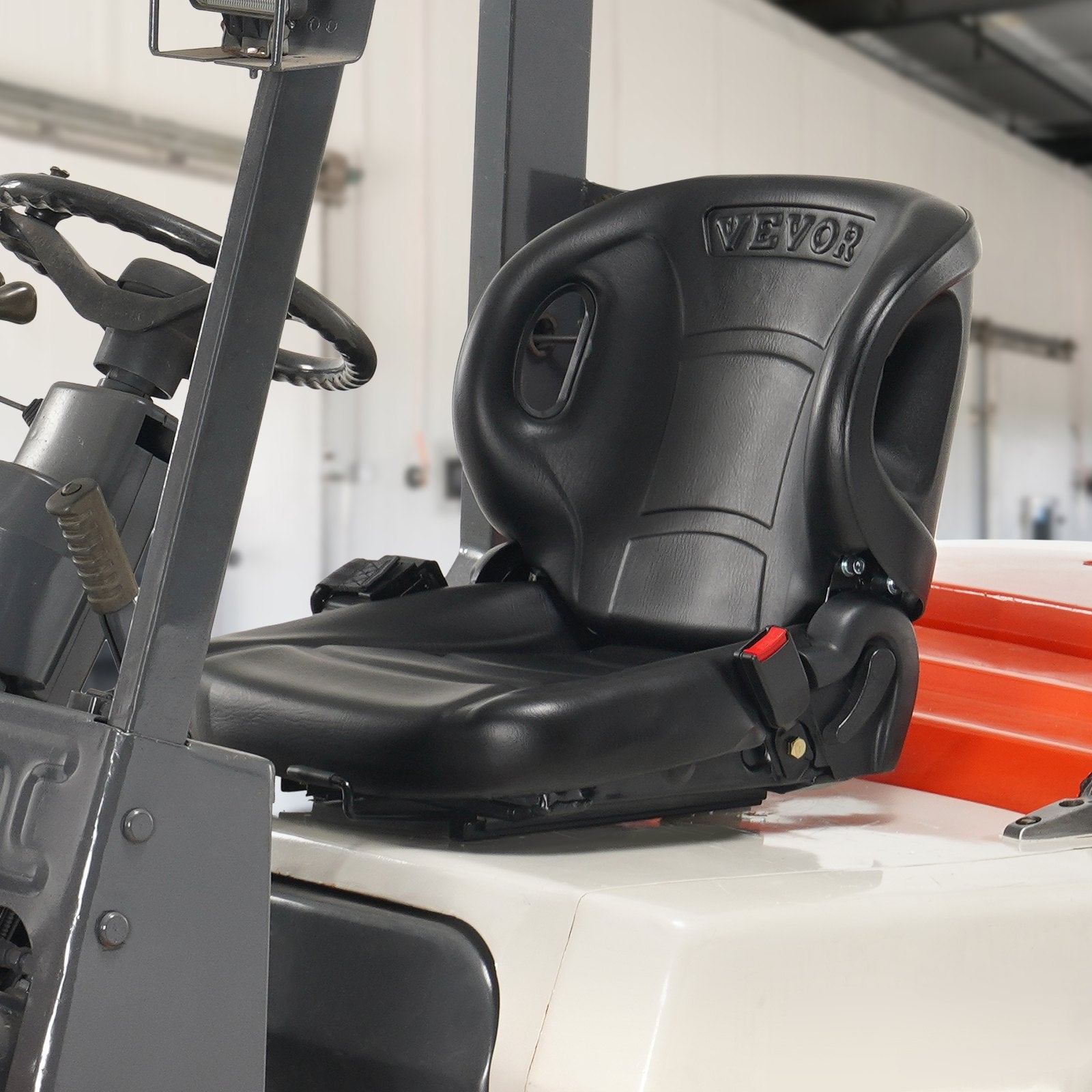 Universal Forklift Seat,Tractor Seat With Adjustable Angle Back, Micro Switch And Seatbelt,Wrap-around Forklift Seat For Tractor Loader Excavator