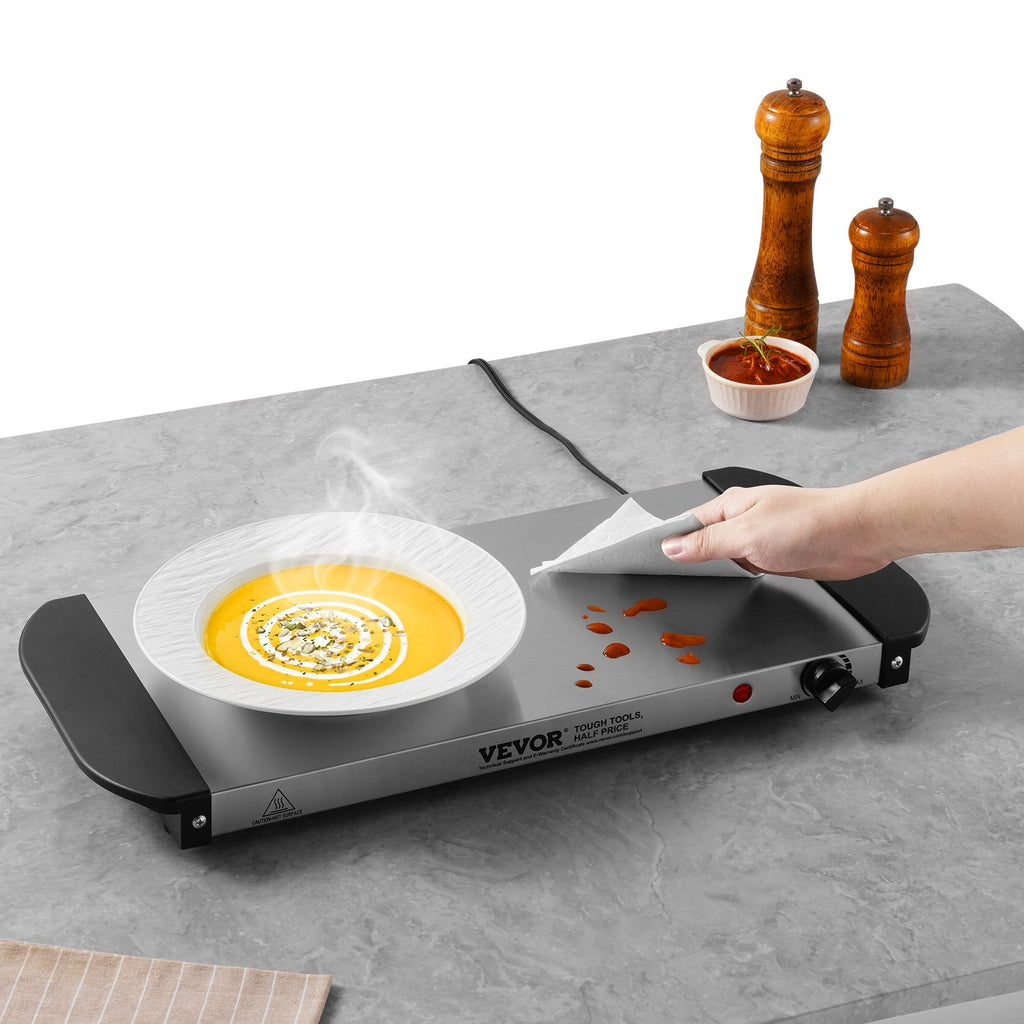 Electric Warming Tray Buffet Food Warming W Temp Control Stainless Steel